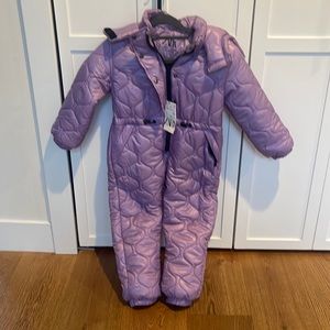 Brand new never worn purple quilted Zara girls snow suit